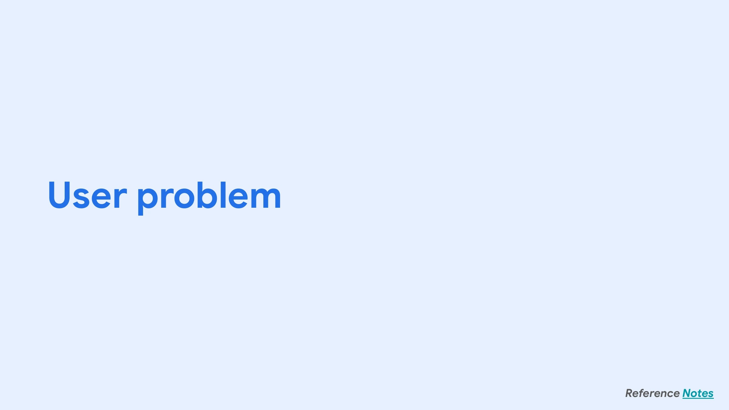 User problem