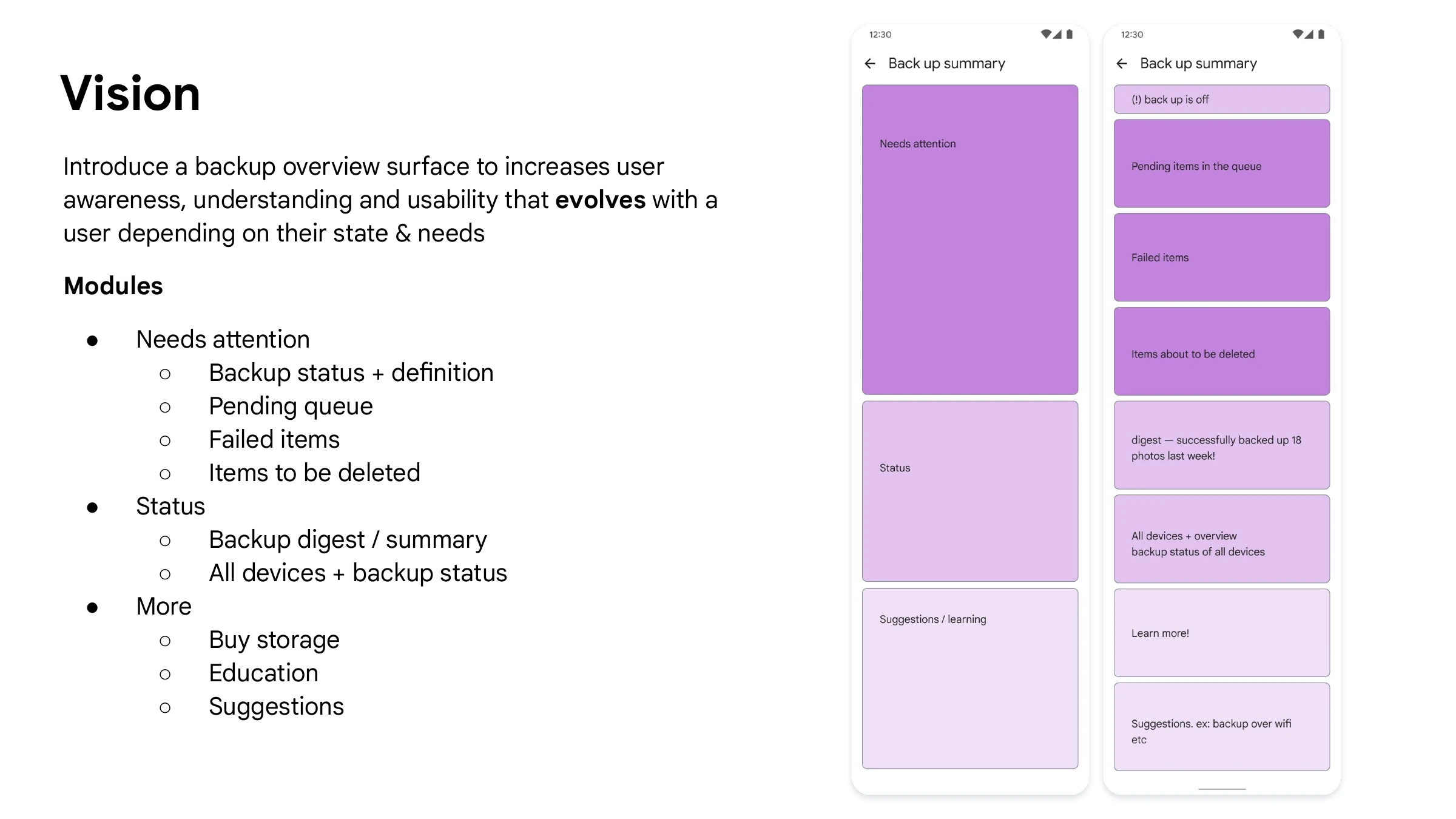 Vision and module tiers