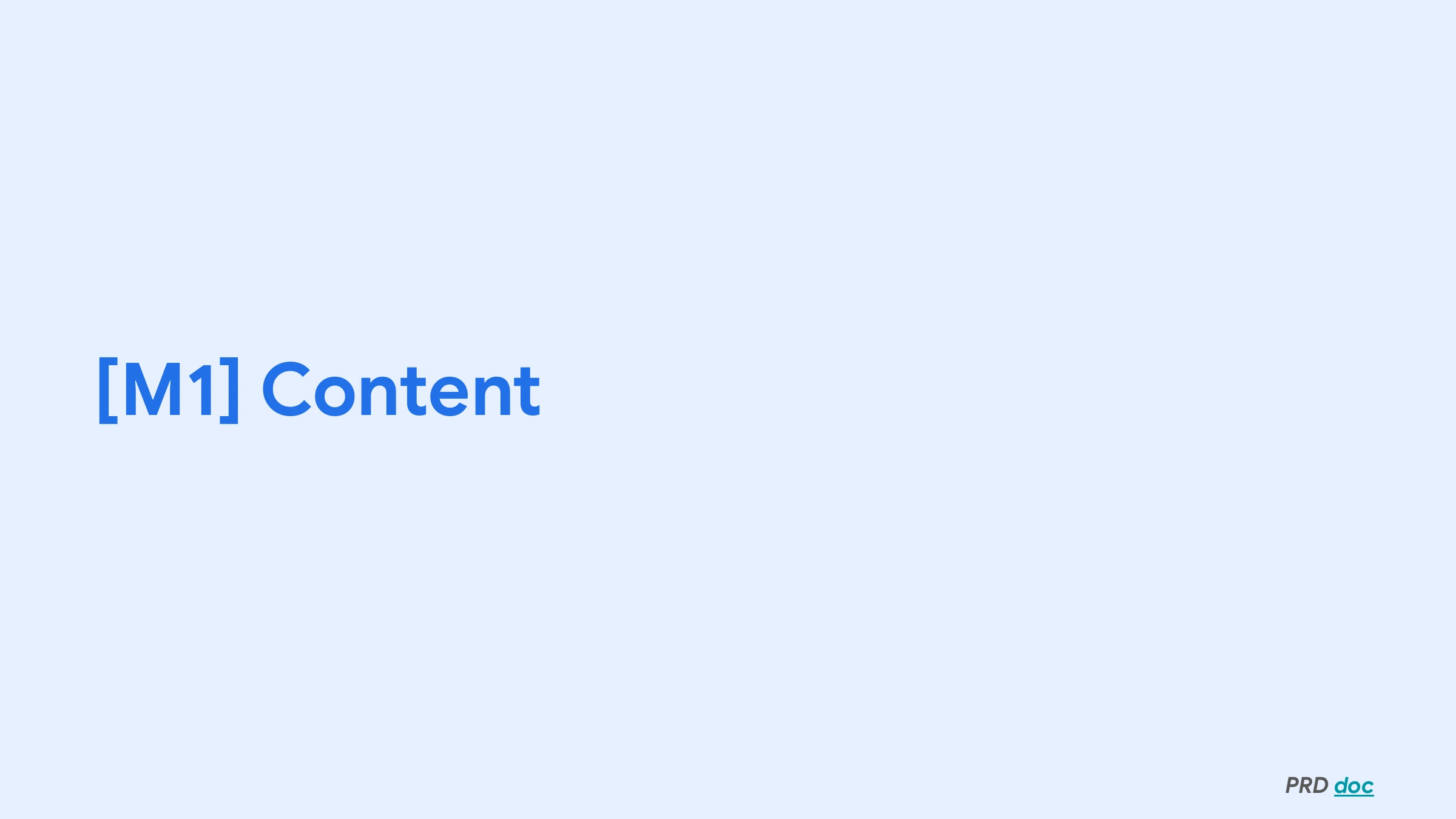 M1 — content
