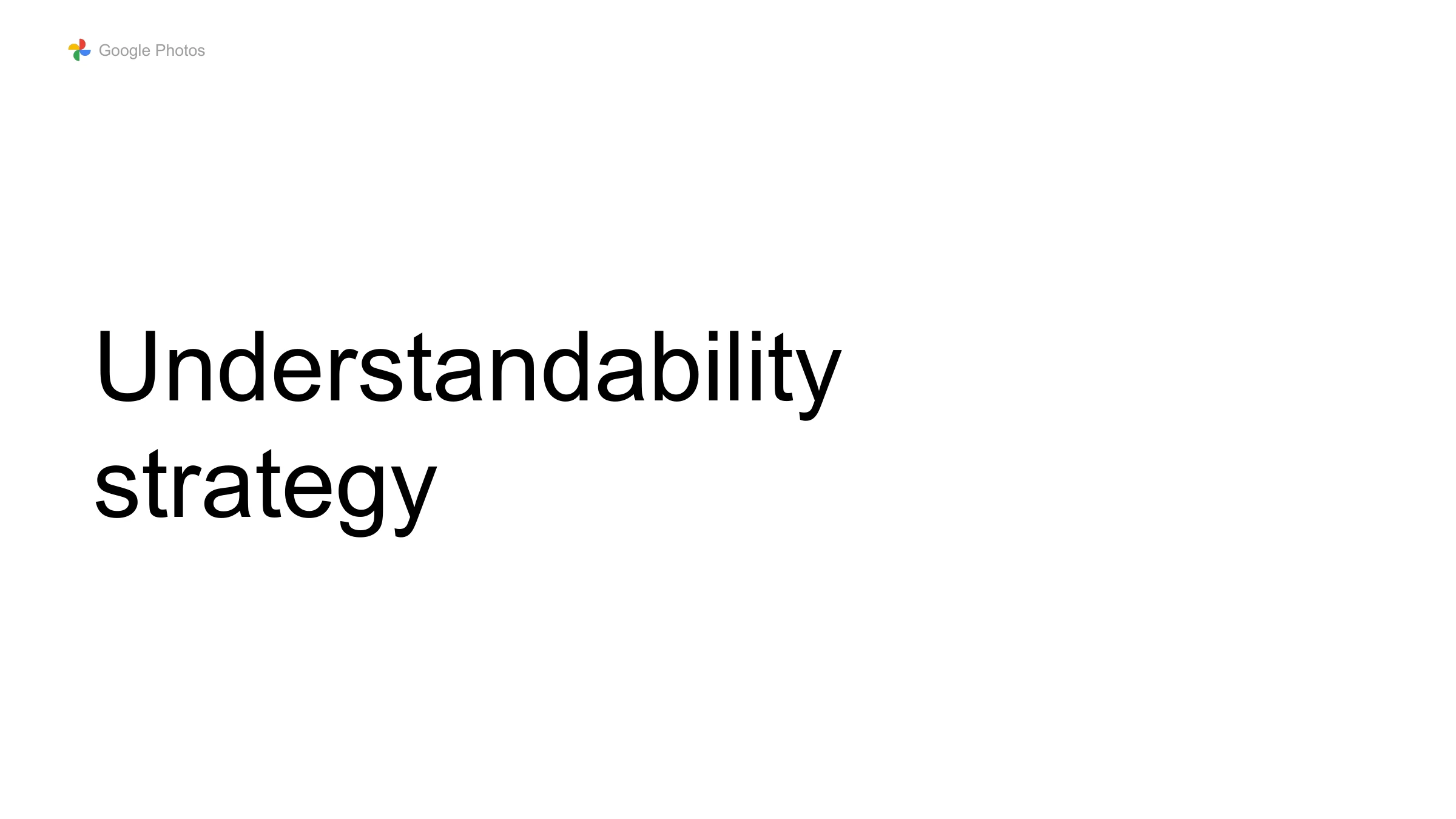 Google Photos — Understandability