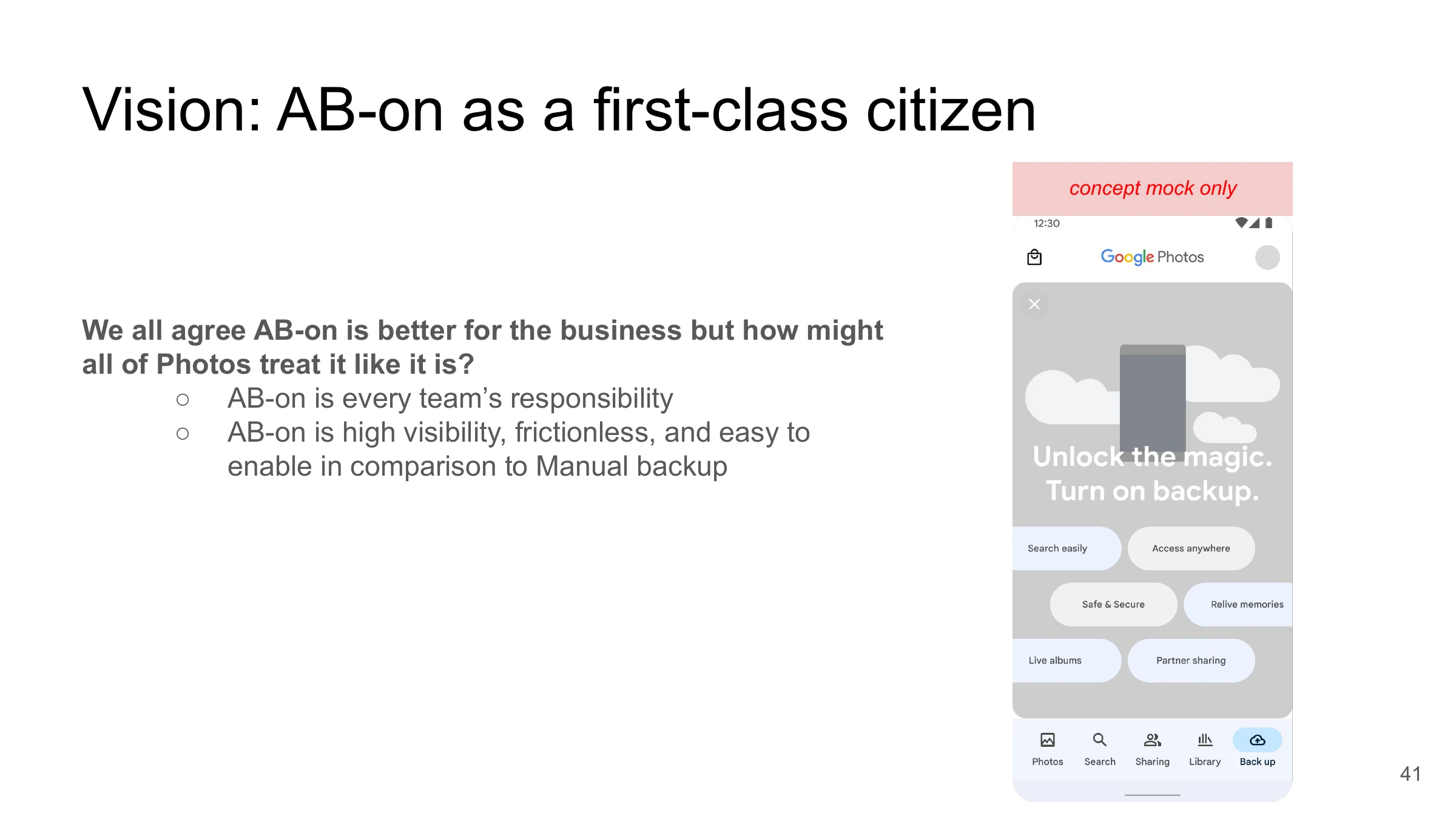 Vision: AB-on as a first-class citizen
