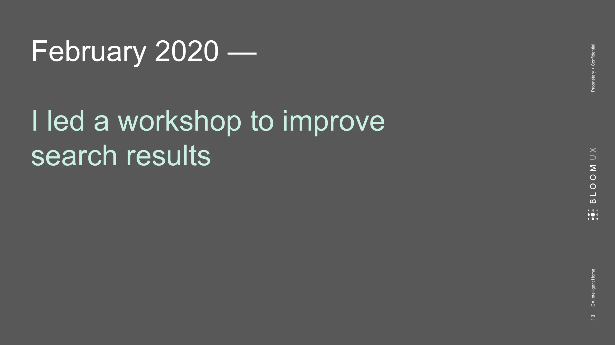 February 2020 — — I led a workshop to improve
