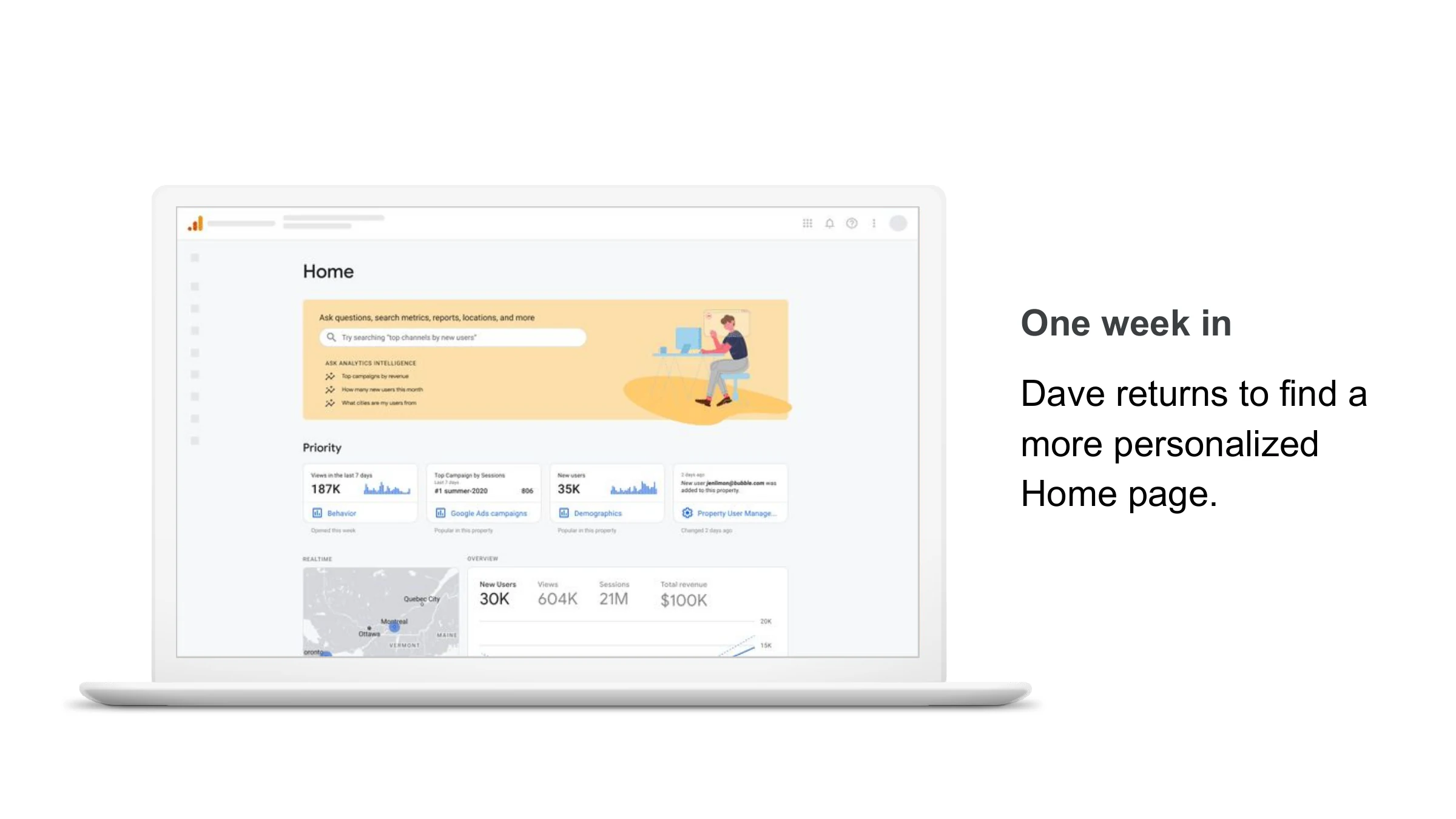 One week in — Dave returns to find a