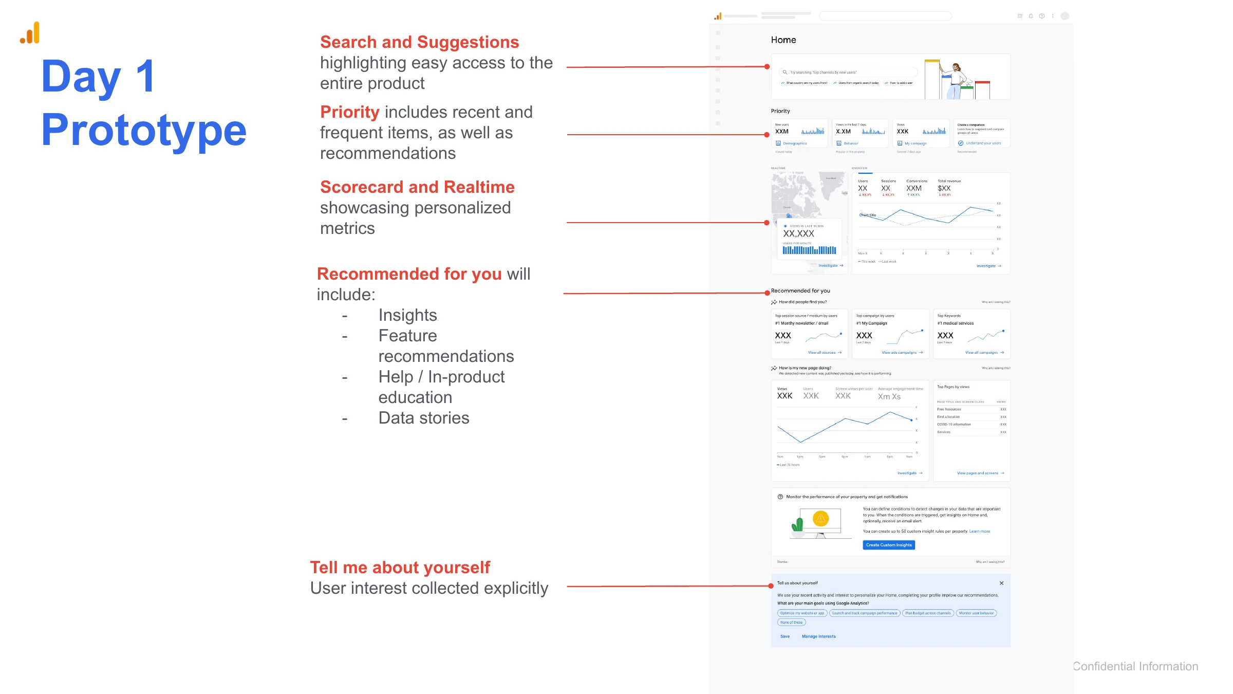 Search and Suggestions — highlighting easy access to the