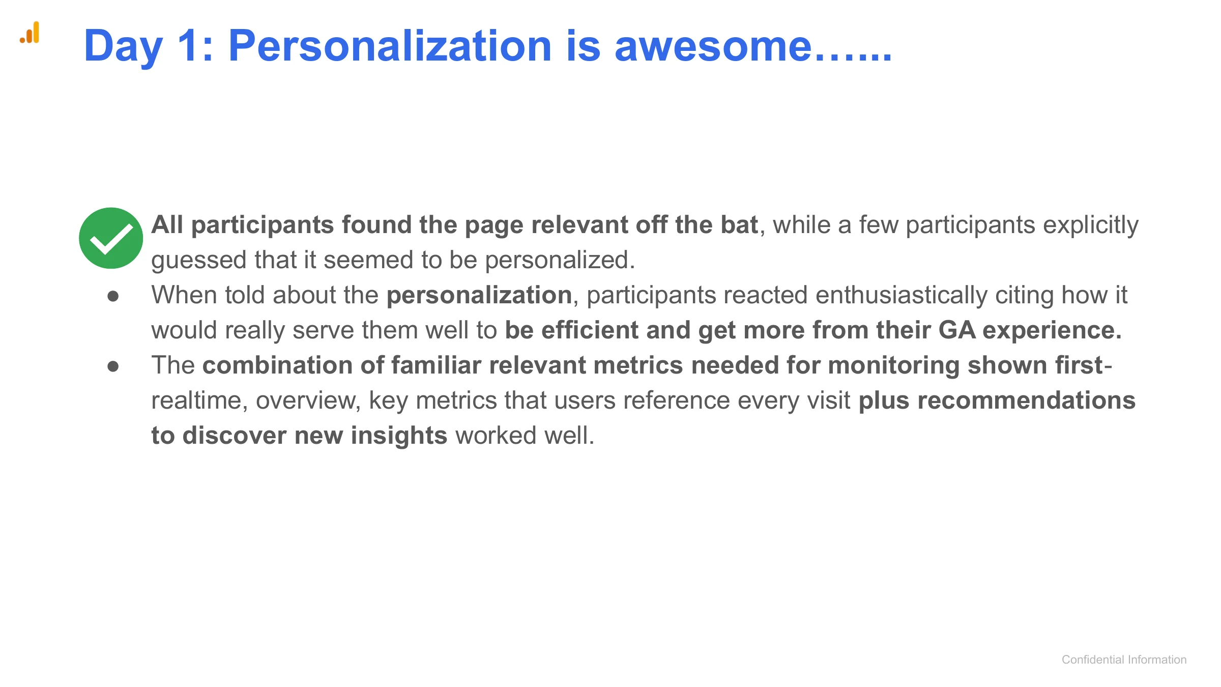 Day 1: Personalization is awesome…...
