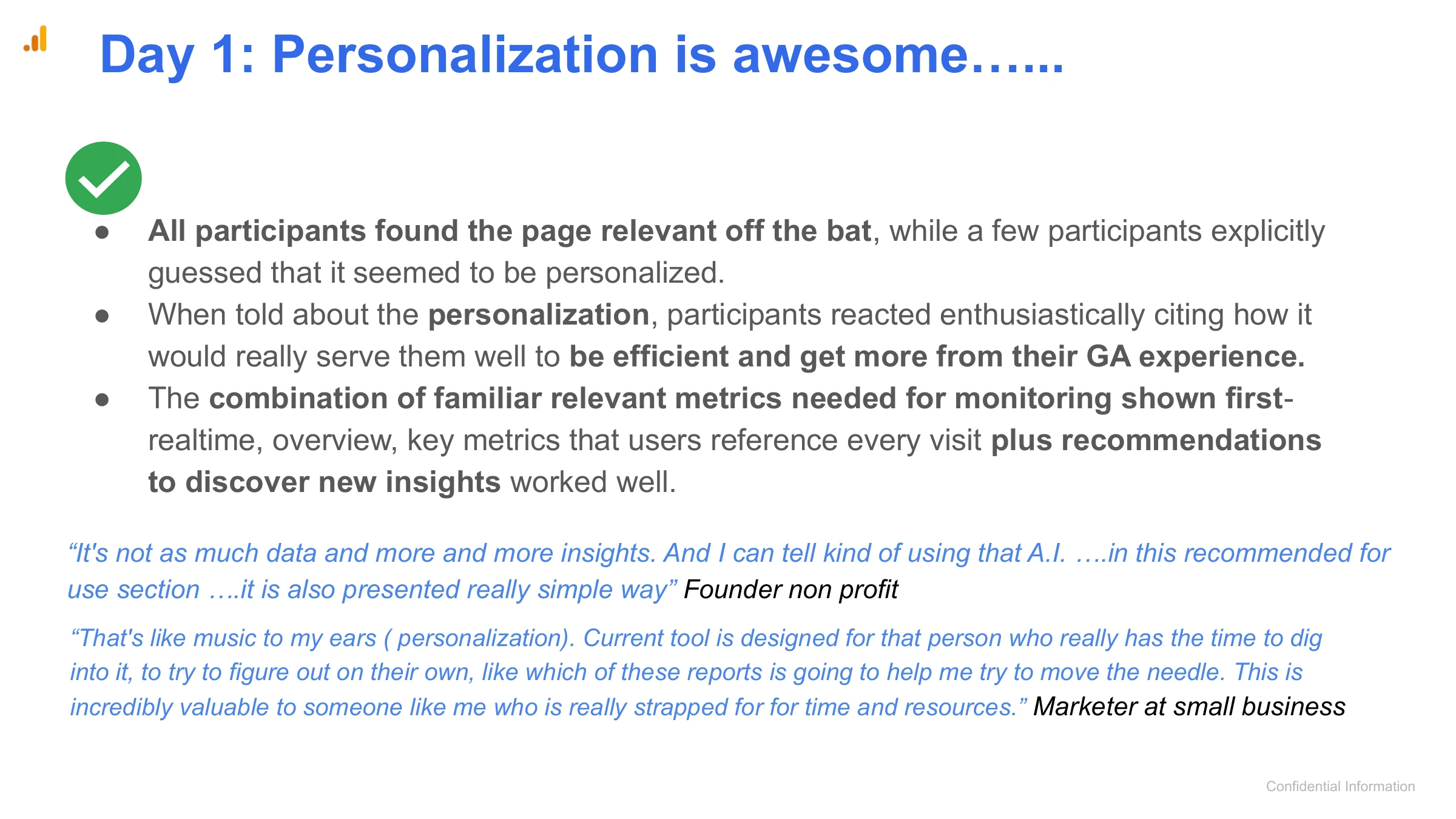 Day 1: Personalization is awesome…...