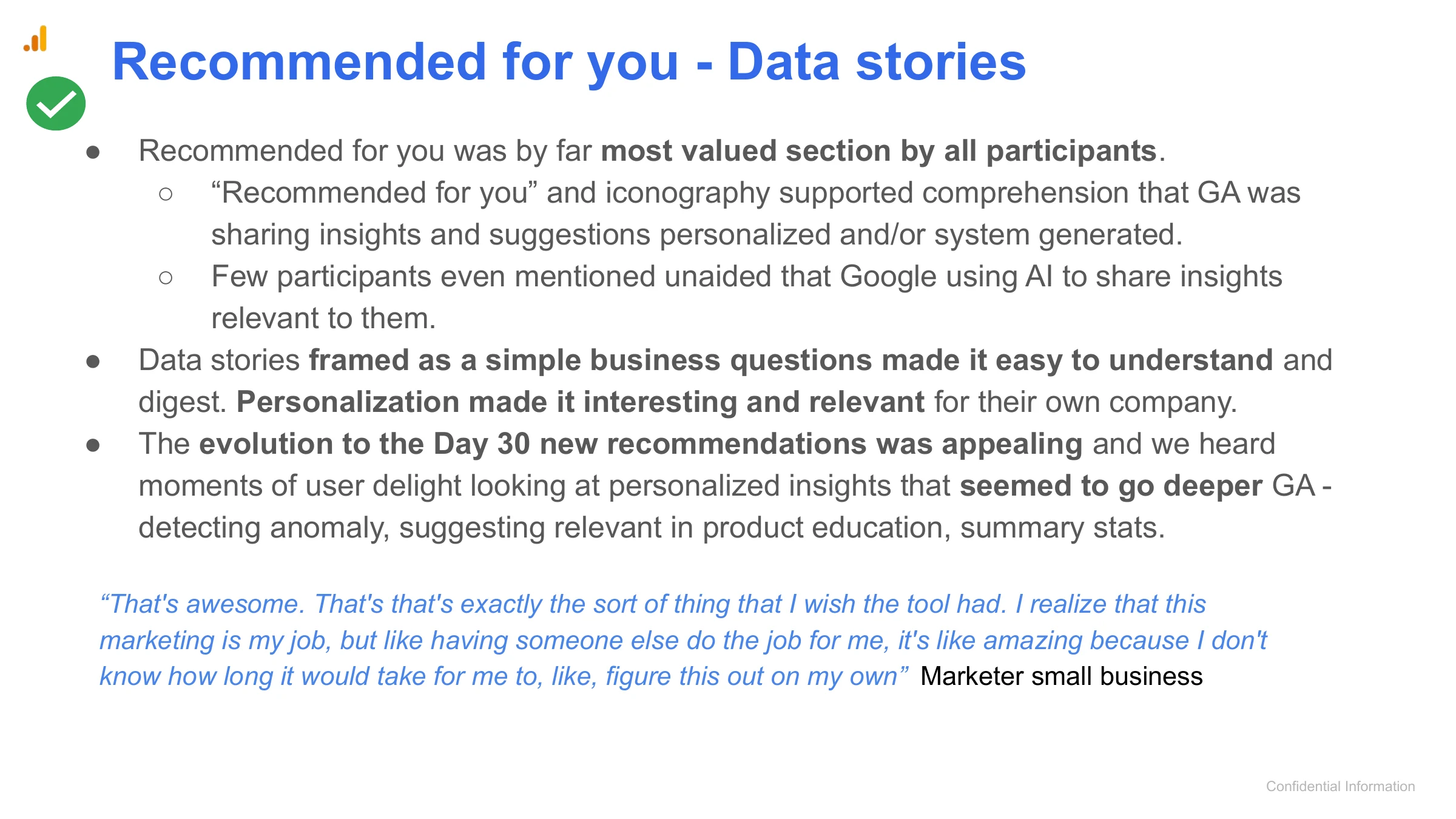 Recommended for you - Data stories