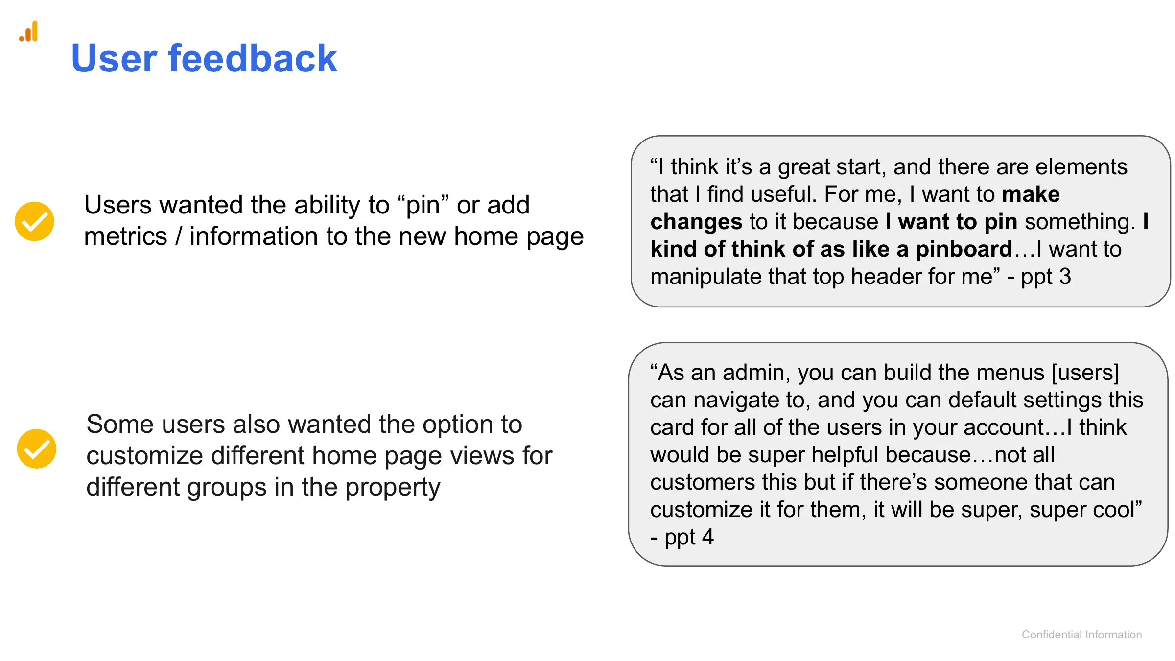 User feedback — “I think it’s a great start, and there are elements