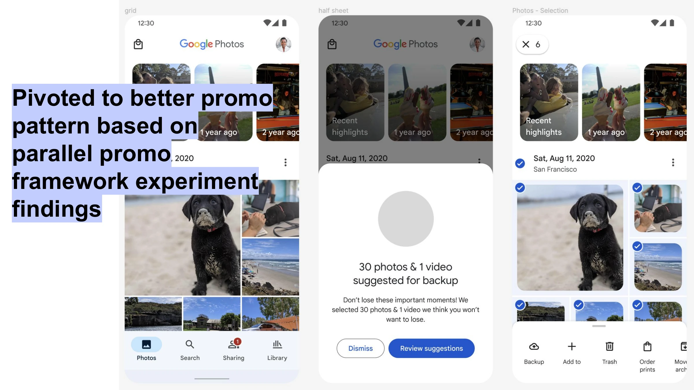 Pivoted to better promo — pattern based on